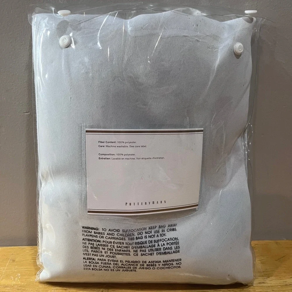 Pottery Barn Foundations Blackout Drape Liner Pole Top 46x80 Light Gray 4900247